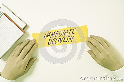 Conceptual display Immediate DeliverySend it Now Custom Procedure to dispose Promptly. Internet Concept Send it Now Stock Photo
