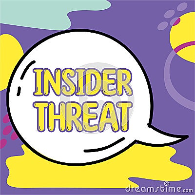 Conceptual display Insider Threat. Internet Concept security threat that originates from within the organization Stock Photo