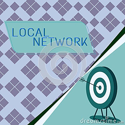 Conceptual display Local Network. Business approach Intranet LAN Radio Waves DSL Boradband Switch Connection Stock Photo