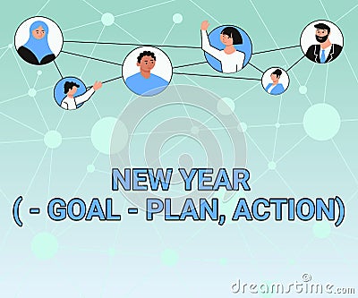 Conceptual display New Year Goal Plan, Action. Conceptual photo Business solution and planning with motivation Different Stock Photo