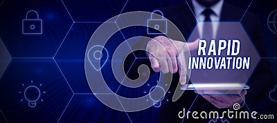 Conceptual display Rapid Innovation. Conceptual photo characteristic of a website that search engine algorithms Stock Photo