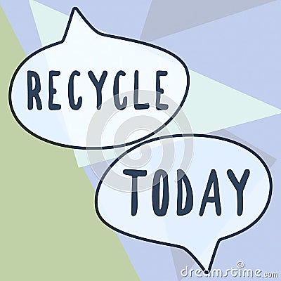 Text showing inspiration Recycle. Business concept process of converting waste materials into new materials and objects Stock Photo