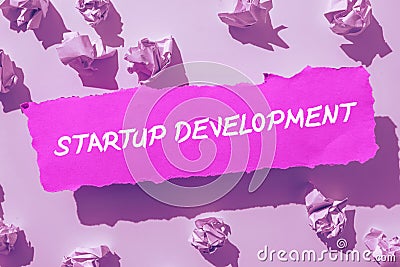 Conceptual display Startup Development. Internet Concept developing idea which signifying birth of the business Stock Photo