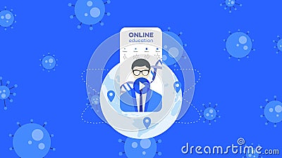 Conceptual e-learning flat vector ilustration. Vector Illustration