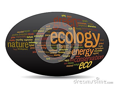 Conceptual ecology word cloud Stock Photo