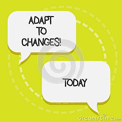 Conceptual hand writing showing Adapt To Changes. Business photo text Innovative changes adaption with technological Stock Photo