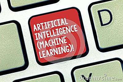 Conceptual hand writing showing Artificial Intelligence Machine Learning. Business photo text Latest technology robots Stock Photo