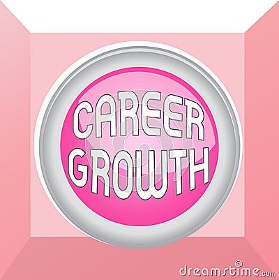 Conceptual hand writing showing Career Growth. Business photo text the process of making progress to better jobs or career Colored Stock Photo