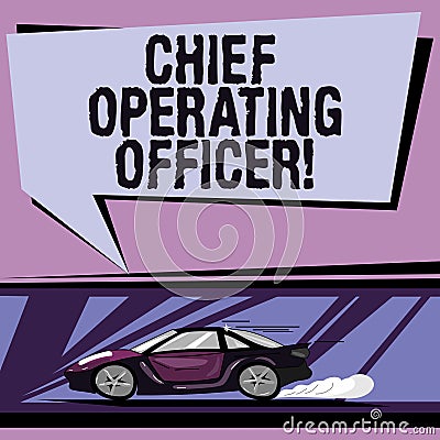 Conceptual hand writing showing Chief Operating Officer. Business photo showcasing responsible for the daily operation Stock Photo