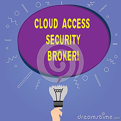 Conceptual hand writing showing Cloud Access Security Broker. Business photo showcasing Safety business trading modern Stock Photo