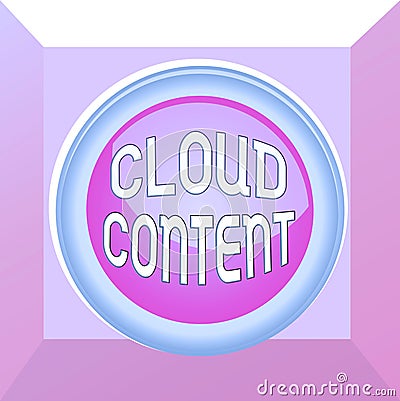 Conceptual hand writing showing Cloud Content. Business photo text Standalone platform or supported by an additional services Stock Photo