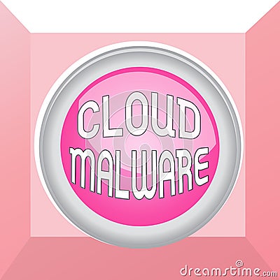 Conceptual hand writing showing Cloud Malware. Business photo text malicious software file or program harmful to a computer Stock Photo