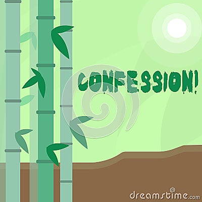 Conceptual hand writing showing Confession. Business photo text Admission Revelation Disclosure Divulgence Utterance Stock Photo