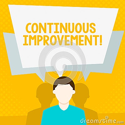 Conceptual hand writing showing Continuous Improvement. Business photo showcasing involves small consistent improvements Stock Photo