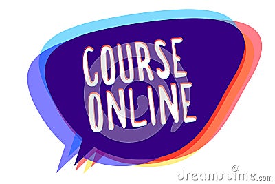 Conceptual hand writing showing Course Online. Business photo text eLearning Electronic Education Distant Study Digital Class Spee Stock Photo