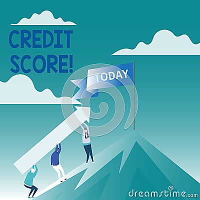Conceptual hand writing showing Credit Score. Business photo text Capacity to repay a loan Creditworthiness of an Stock Photo