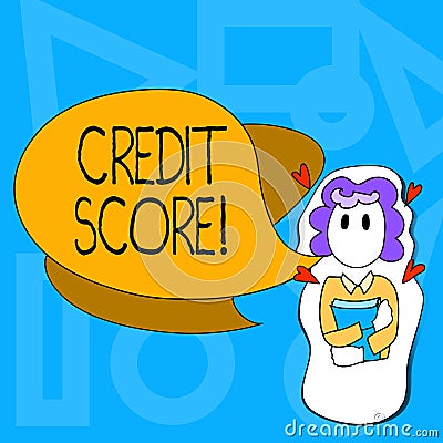 Conceptual hand writing showing Credit Score. Business photo text Capacity to repay a loan Creditworthiness of an individual Stock Photo