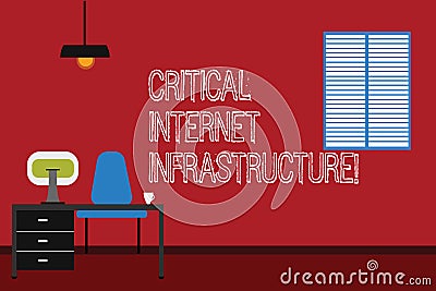 Conceptual hand writing showing Critical Internet Infrastructure. Business photo text essential components of internet operation Stock Photo