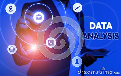 Conceptual hand writing showing Data Analysis. Business photo text Translate numbers to Analytical Conclusion Stock Photo