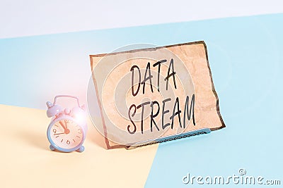 Conceptual hand writing showing Data Stream. Business photo text sequence of digitally encoded coherent signals used to transmit Stock Photo