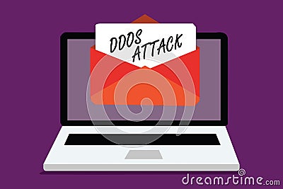 Conceptual hand writing showing Ddos Attack. Business photo text perpetrator seeks to make network resource unavailable Computer r Stock Photo
