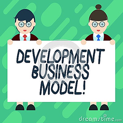 Conceptual hand writing showing Development Business Model. Business photo showcasing rationale of how an organization created Stock Photo