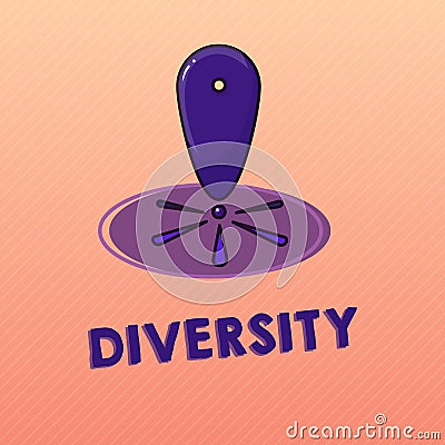 Conceptual hand writing showing Diversity. Business photo text state of being diverse range different things miscellany mixture Stock Photo