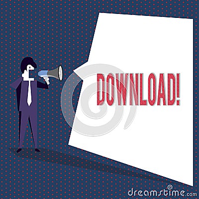 Conceptual hand writing showing Download. Business photo text Saving multiple file attachments to local harddisk drive Stock Photo