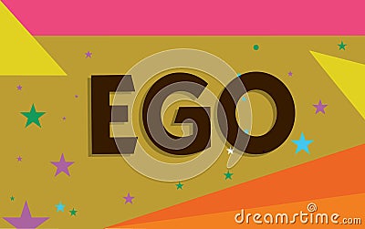 Conceptual hand writing showing Ego. Business photo text Sense of selfesteem selfworth of a person Conscious thinking Stock Photo