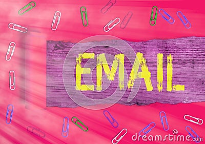 Conceptual hand writing showing Email. Business photo text Sending a commercial message to a group of showing using mail Stock Photo