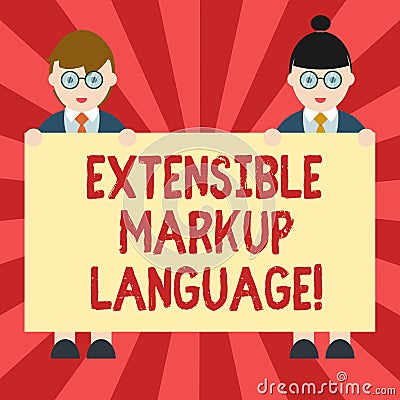Conceptual hand writing showing Extensible Markup Language. Business photo showcasing computer language that use tag to Stock Photo