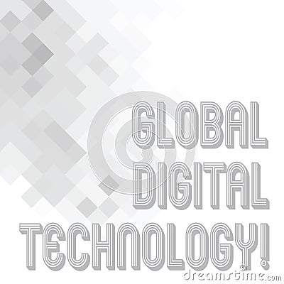 Conceptual hand writing showing Global Digital Technology. Business photo text Digitized information in the form of numeric code Stock Photo