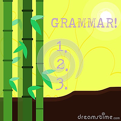 Conceptual hand writing showing Grammar. Business photo text whole system structure language syntax and morphology Stock Photo