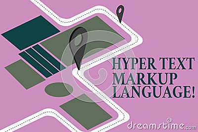 Conceptual hand writing showing Hyper Text Markup Language. Business photo showcasing Standard languages for the Stock Photo