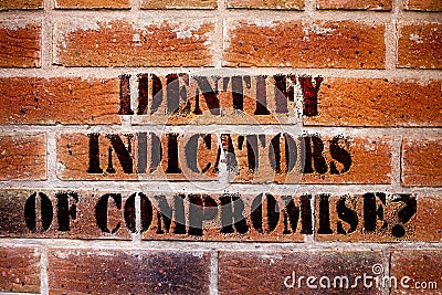 Conceptual hand writing showing Identify Indicators Of Compromise. Business photo text Detect malware online attacks Stock Photo