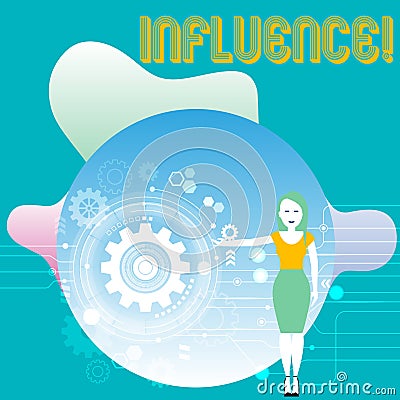 Conceptual hand writing showing Influence. Business photo text Capacity to have effect on others character development Stock Photo