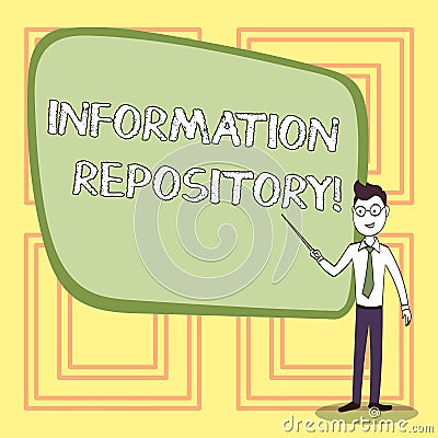 Conceptual hand writing showing Information Repository. Business photo text A place where data are stored and can be Stock Photo