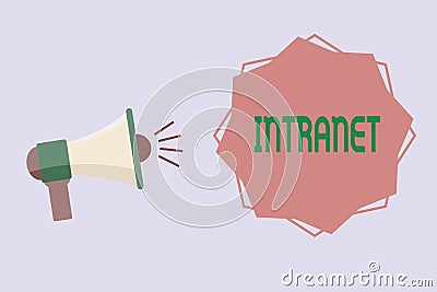 Conceptual hand writing showing Intranet. Business photo text local or restricted communications network especially Stock Photo