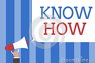 Conceptual hand writing showing Know How. Business photo text The process to learn of doing things you will do for the first time Stock Photo