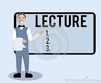 Conceptual hand writing showing Lecture. Business photo text Educational talk to students audience Long speech for Stock Photo