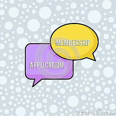 Conceptual hand writing showing Membership Application. Business photo text Gateway to any organization to check if Stock Photo