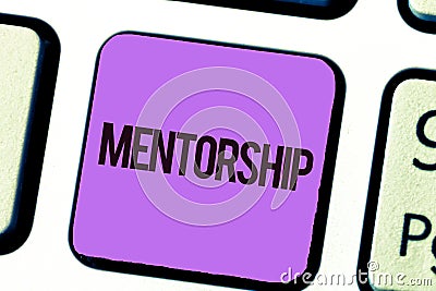 Conceptual hand writing showing Mentorship. Business photo showcasing Guidance provided by a mentor experienced knowledge demonstr Stock Photo