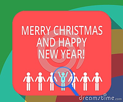 Conceptual hand writing showing Merry Christmas And Happy New Year. Business photo showcasing Holiday season greetings Stock Photo