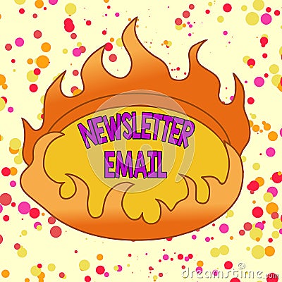 Conceptual hand writing showing Newsletter Email. Business photo text email sent to subscribers informing them about the Stock Photo