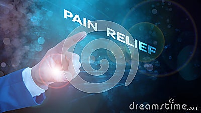 Conceptual hand writing showing Pain Relief. Business photo text Drugs or other methods of reducing or getting rid of pain Stock Photo