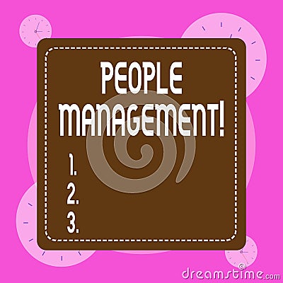 Conceptual hand writing showing People Management. Business photo showcasing process of unlocking and channelling Stock Photo