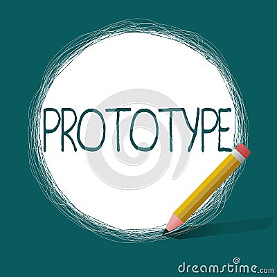 Conceptual hand writing showing Prototype. Business photo text Preliminary project design version of device vehicle Stock Photo