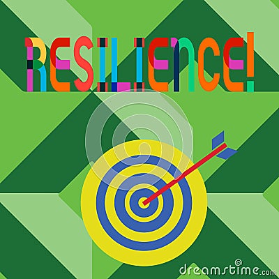 Conceptual hand writing showing Resilience. Business photo text Capacity to recover quickly from difficulties Stock Photo