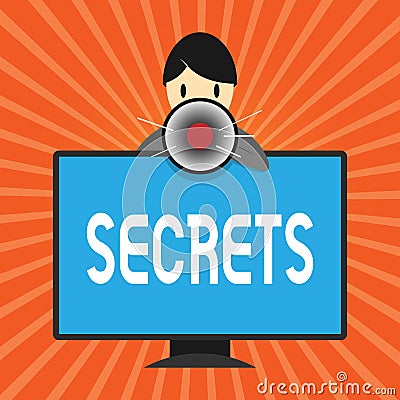 Conceptual hand writing showing Secrets. Business photo showcasing Kept unknown by others Confidential Private Stock Photo