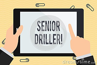 Conceptual hand writing showing Senior Driller. Business photo text supervise and formally assess onsite work activities Stock Photo
